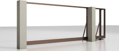 Откатные ворота без заполнения Откатные ворота без заполнения