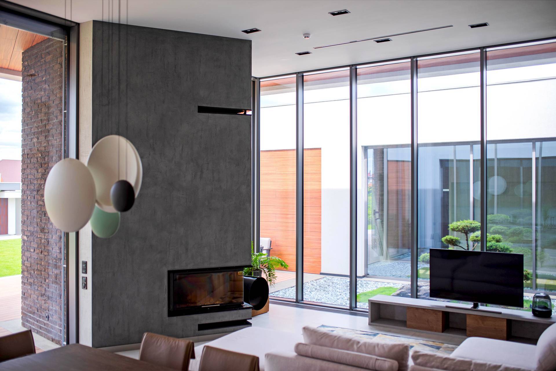 Французское глухое окно из серии ALT F50, цвет DB702 категория Окна