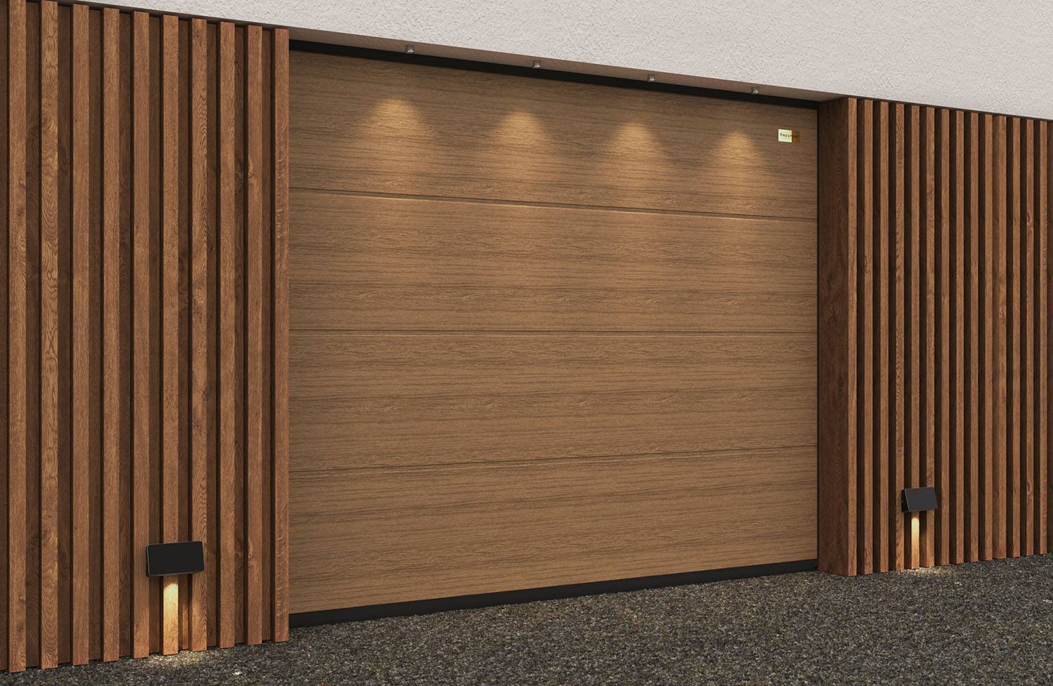 Секционные ворота с фотопечатью