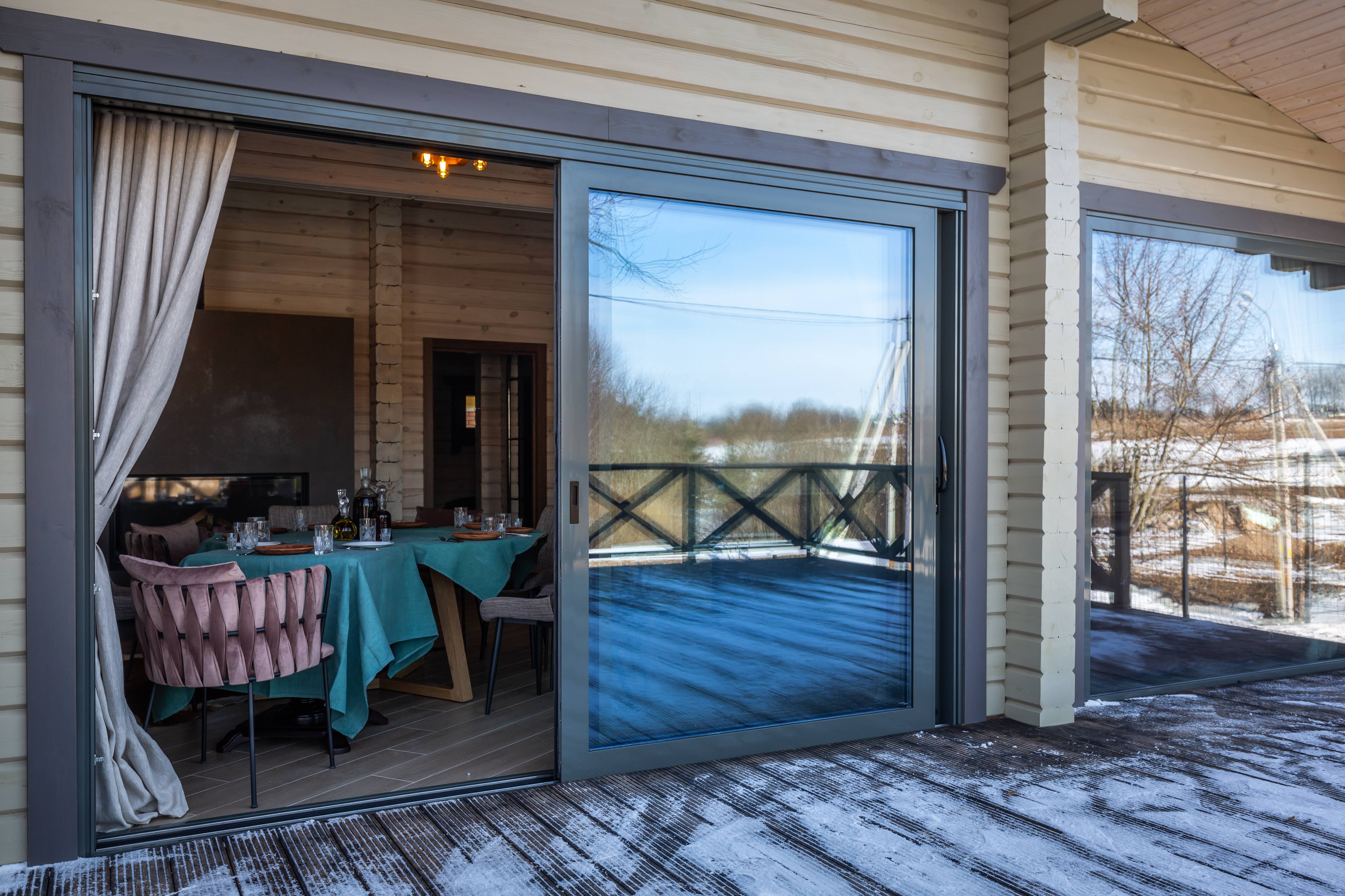 Раздвижной портал ALT SL160, две активные створки, цвет RAL 7010 категория Портальные системы