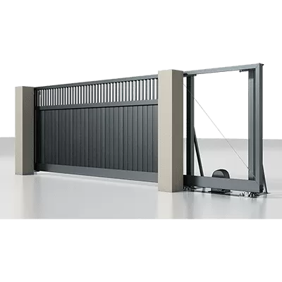 Въездные ворота цвета «Серый антрацит»