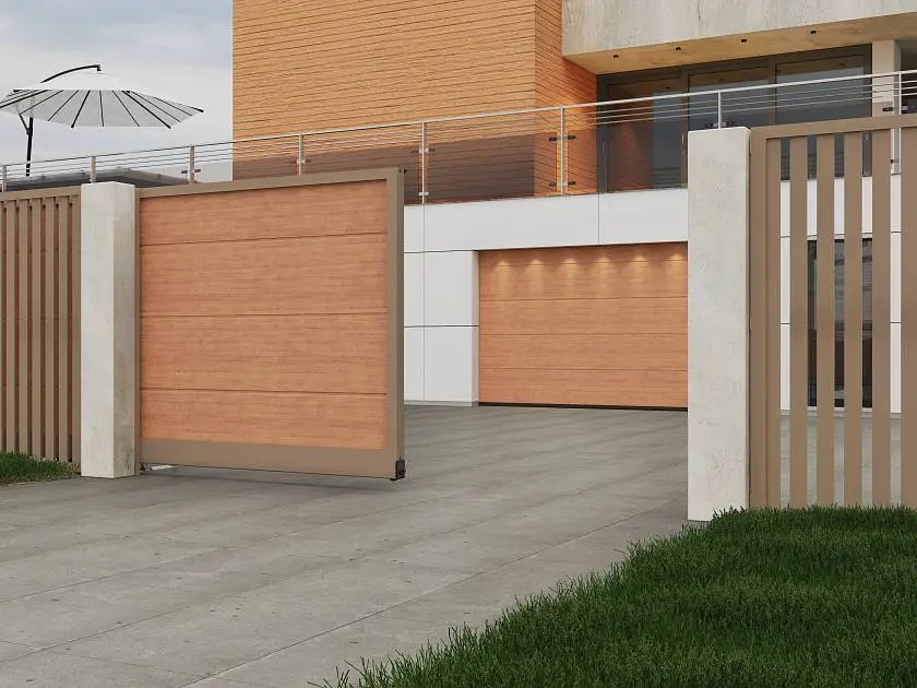 Лето новых возможностей: «АЛЮТЕХ» предлагает цифровую печать на въездных воротах Prestige