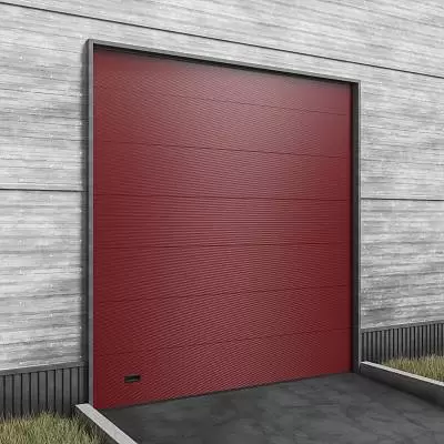 Промышленные ворота цвет пурпурно-красный